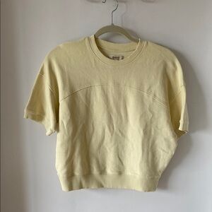 Madewell Butter Yellow cropped tee